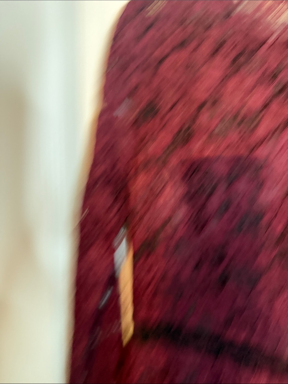 Maggy London Burgundy Lace Long-Sleeve Midi Dress with Black Trim - Picture 9 of 11